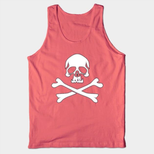 Cool black skull Tank Top by Dog and cat lover